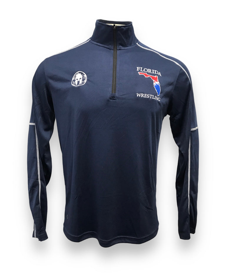 Florida Wrestling Embroidered 1/4 Zip - Navy