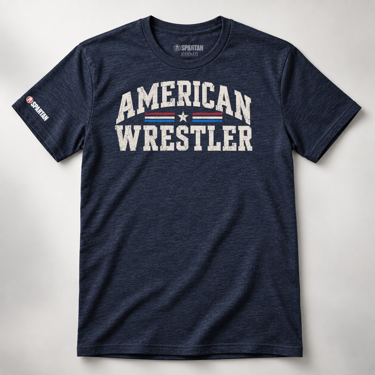 SPARTAN COMBAT AMERICAN WRESTLER TEE - Premium Tri-Blend