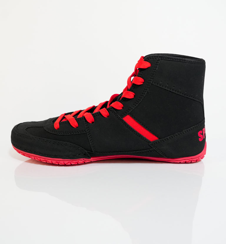 YIANNI Premiere Wrestling Shoe - Black/Red