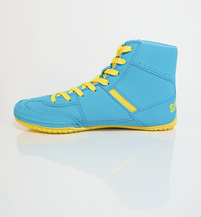 YIANNI Premiere Wrestling Shoe - Blue/Gold