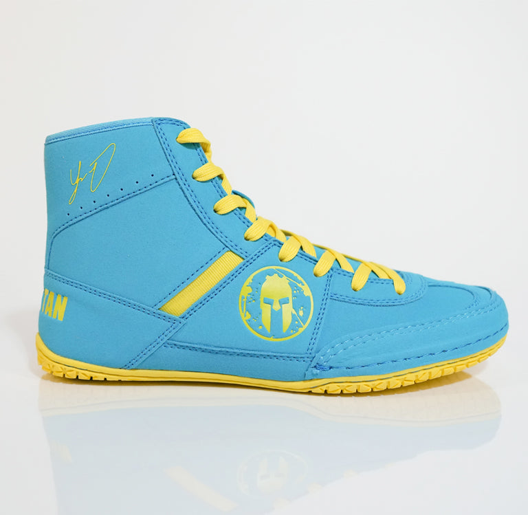 YIANNI Premiere Wrestling Shoe - Blue/Gold