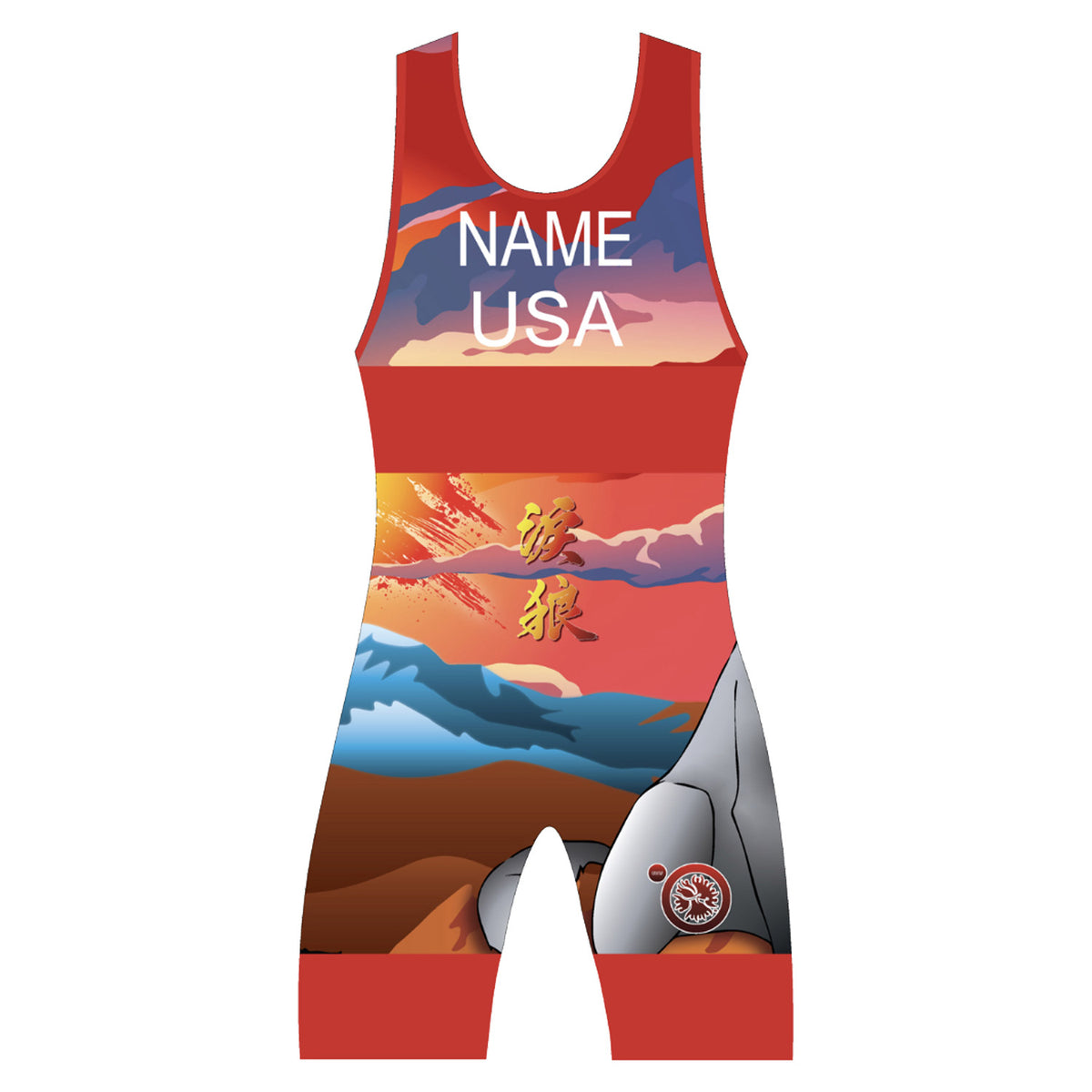 Cry Wolf Wrestling Singlet - Red