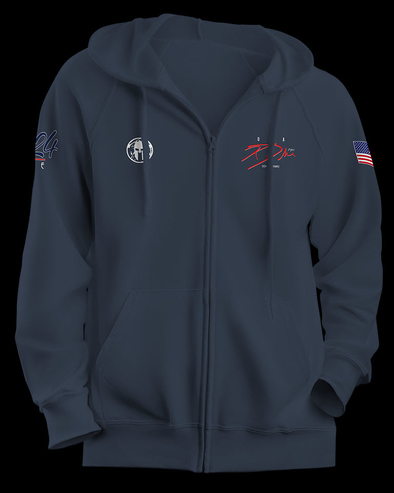 Kyle Dake '2024 Olympic Games' 74kg Organic Full Zip Hoodie - Navy