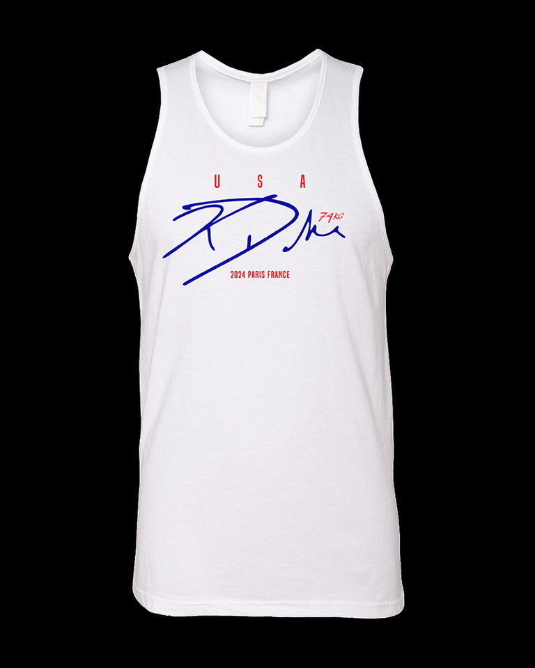 Kyle Dake '2024 Olympic Games' 74kg Viscose Bamboo Organic Tank Top - White