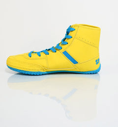 YIANNI Premiere Wrestling Shoe - Yellow/Blue