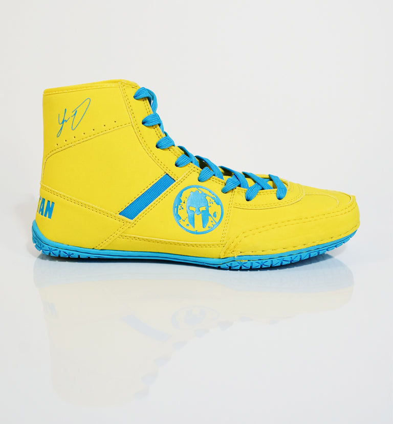 YIANNI Premiere Wrestling Shoe - Yellow/Blue