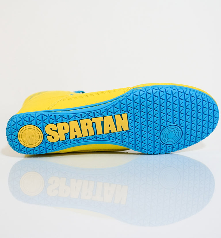 YIANNI Premiere Wrestling Shoe - Yellow/Blue