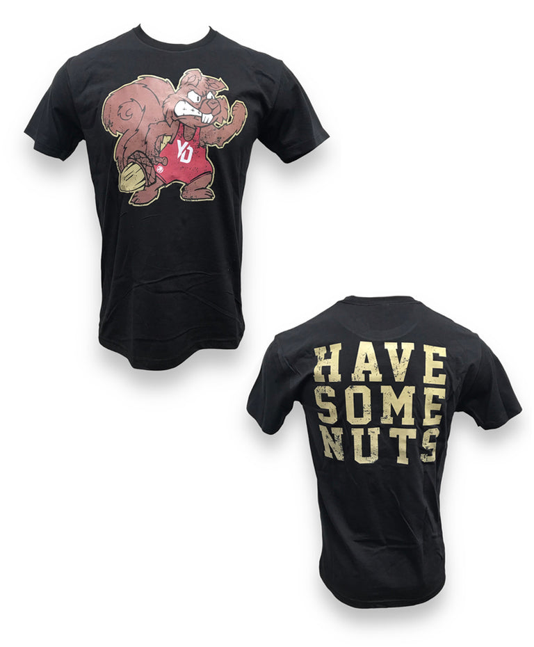 YIANNI- Have Some Nuts Squirrel Black Tee