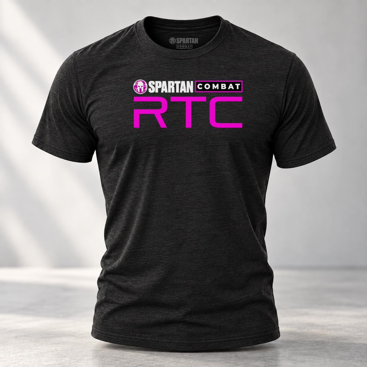 Spartan Combat RTC Tri-Blend T-Shirt – Vintage Black / Pink