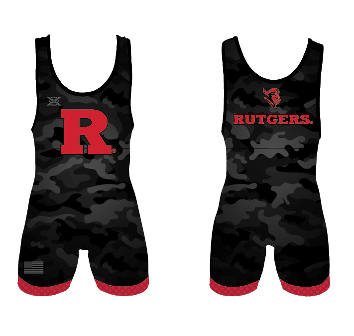 Rutgers Wrestling Black/Red or White/Gray Singlet - Adult & Youth