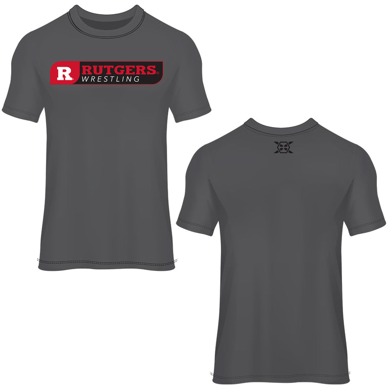 Rutgers Wrestling Black & Gray Cotton Tee