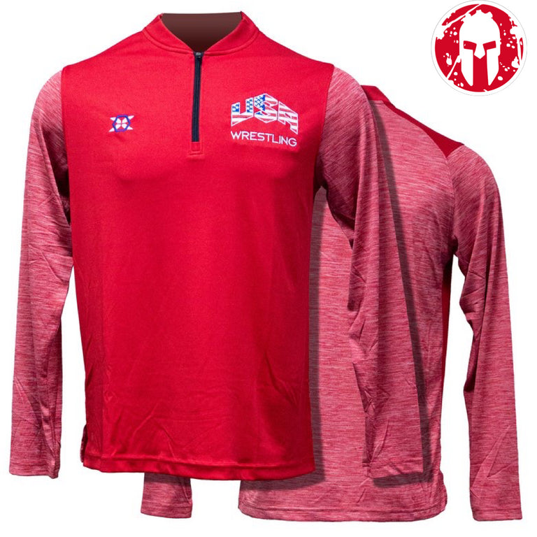 Official USA Team 1/4 Zip - HEATHERED