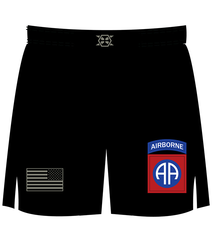 US ARMY AIRBORNE BLACK FIGHT SHORTS