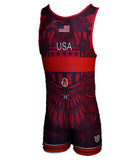 USA COMPETITION SINGLET COMBO - WOMEN'S CUT
