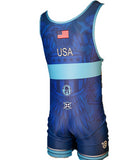 USA COMPETITION SINGLET COMBO - MEN'S CUT
