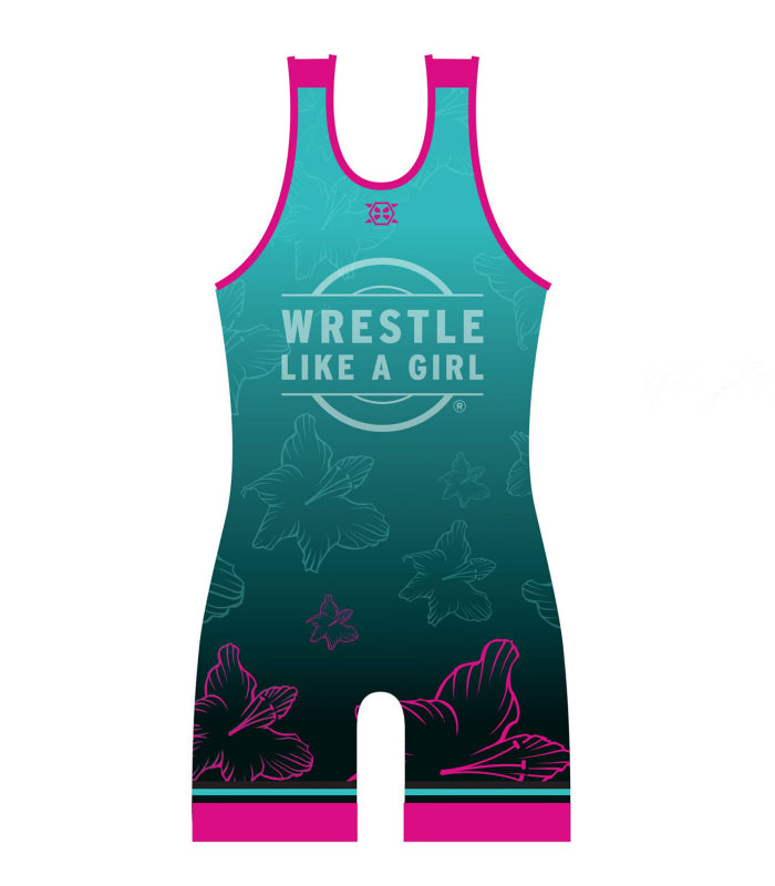 Wrestle Like A Girl Tropical Singlet Women s Cut