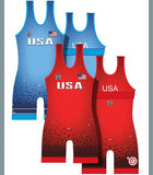 Official US Open Kyle Dake Singlet Pack, Light Red/Blue